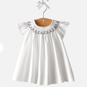 Premier Jacadi White Dress and Bloomer | Baby Clothing